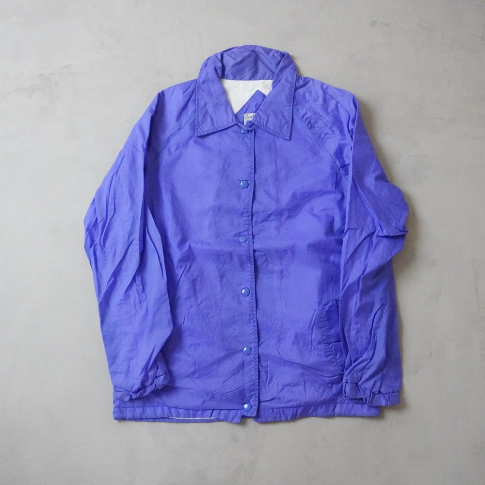 Vintage Current Seen Coaches Jacket Large Womens Purple Nylon Windbreaker Russia